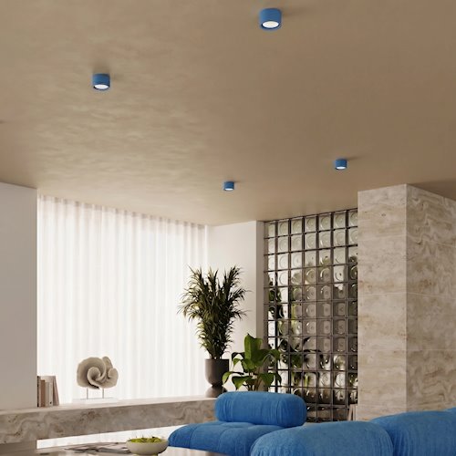 Lampa sufitowa tuba Modo 1xGx53 błękitna