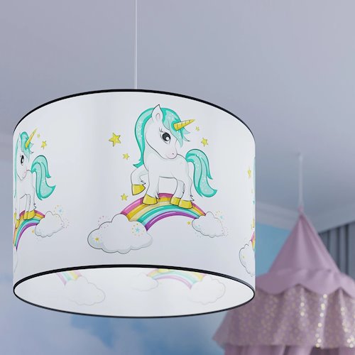 Lampa wisząca dziecięca Unicorn 40 1xE27 wielokolorowa