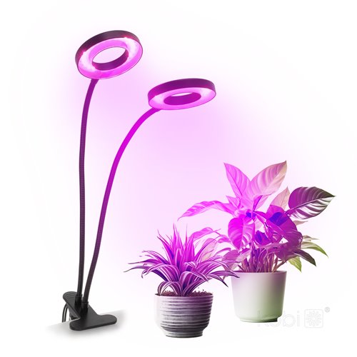 Lampa LED podwójna z klipsem do uprawy roślin 8W
