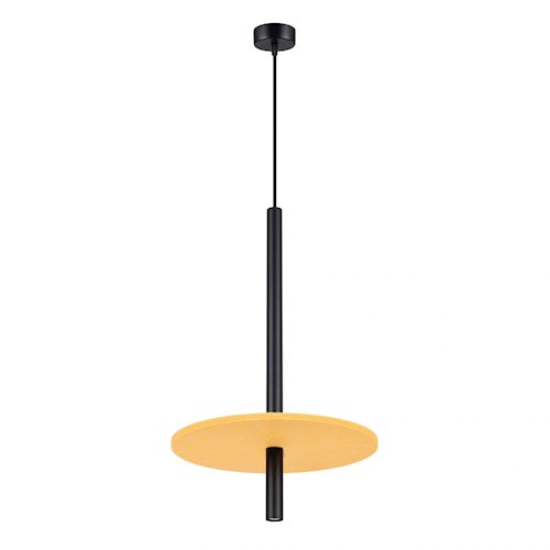 Lampa wisząca filcowa Feltro 1xG9 czarno-żółta