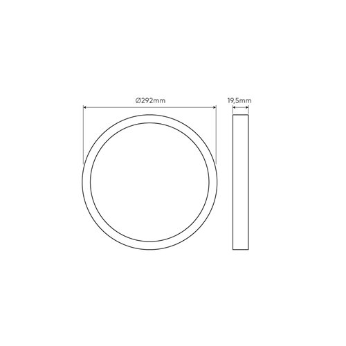okrągły panel LED 24W easyfix barwa ciepła