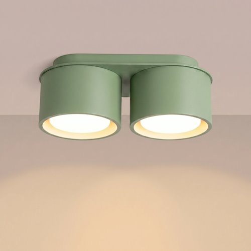 Lampa sufitowa podwójna tuba Modo 2xGx53 szałwiowa