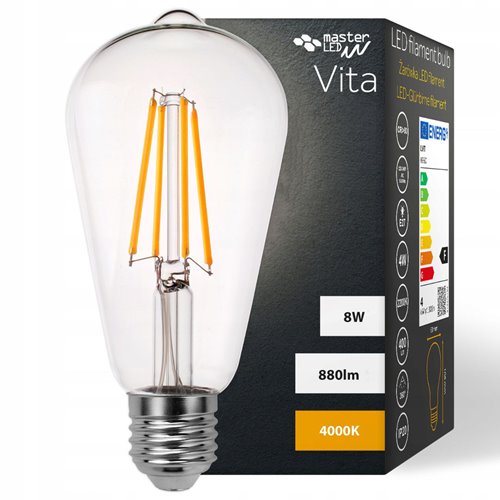 Żarówka LED E27 filament 