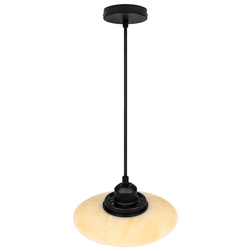 Lampa wisząca CIRVO GX53 okrągła czarna-akryl