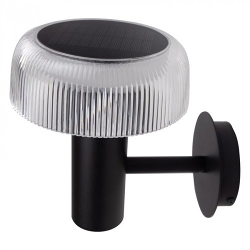 Lampa elewacyjna 2w1 solarna/USB - przezroczysty klosz