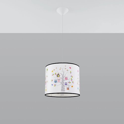 Lampa wisząca dziecięca Owls 30 1xE27 wielokolorowa