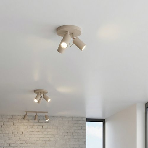 Kinkiet okrągły z reflektorami Ring 3xGU10 taupe