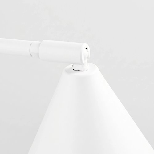 Lampa biurkowa ze stożkowym kloszem Nox 1xE14 biała