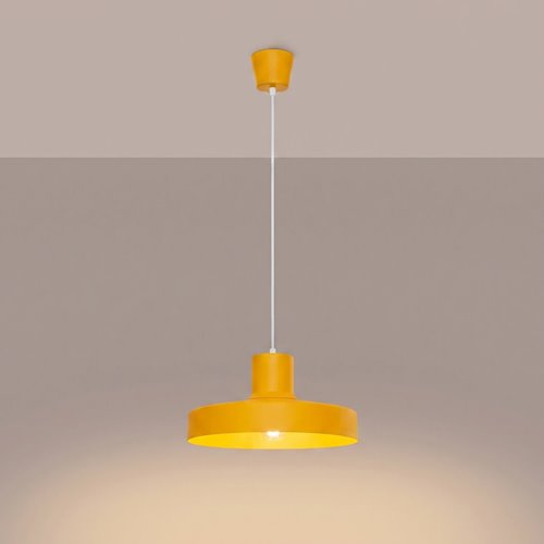 Lampa wisząca klasyczna Bilo 1xE27 żółta