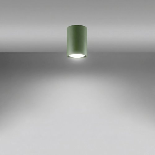 Tuba sufitowa Lagos 10 cm 1xGU10 zielony oliwkowy