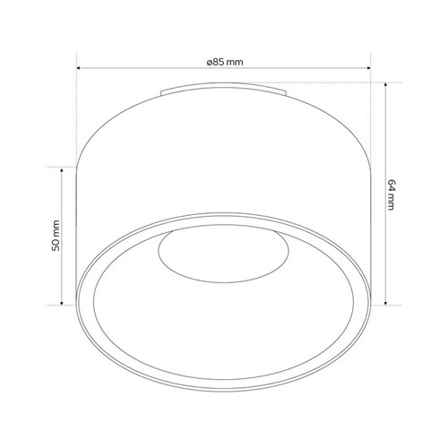 Oprawa wpuszczana Mini Tuba ZAMA 1xGU10 biała - złoty środek