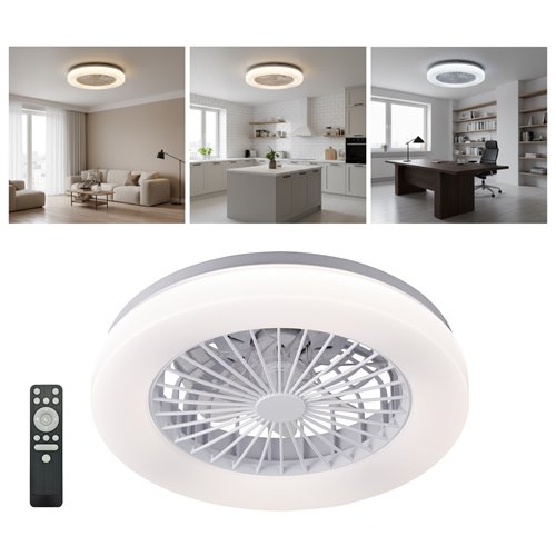 Plafon LED CCT z wentylatorem Ventelux 24W+15W biały