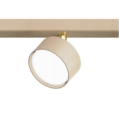 Listwa sufitowa 40cm z okrągłymi reflektorami 3xGX53 beżowa