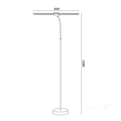 Lampa podłogowa LED Teilo Duo 14W 150cm 3CCT czarna