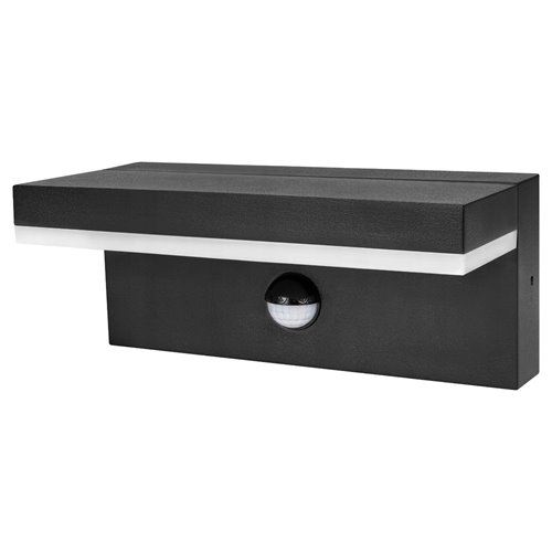 Lampa elewacyjna LED Hestio 9W z czujnikiem PIR czarna