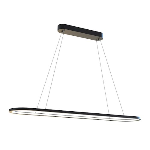 Nowoczesna lampa wisząca LED Oval 30W 20x120cm 2CCT czarna