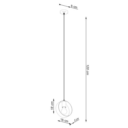 Lampa wisząca pojedyncza TITRAN 1xE27 biała