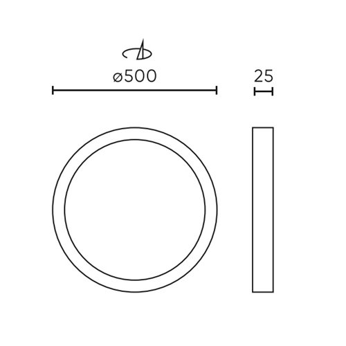 Panel LED line® okrągły 40W 3200lm fi 600mm (60cm) biała dzienna