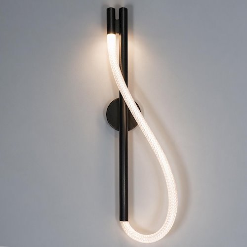 Kinkiet ścienny LED Serpente 12W CCT wężyk splot - czarny