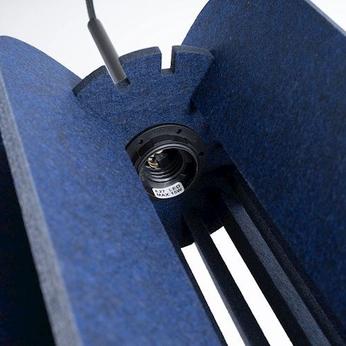 Lampa wisząca filcowa Mula 27 cm 1xE27 granatowa