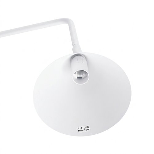 Lampa biurkowa ze stożkowym kloszem Nox 1xE14 biała