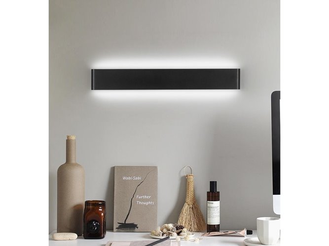 Kinkiet liniowy LED Moris 20W 61cm Czarny - barwa neutralna