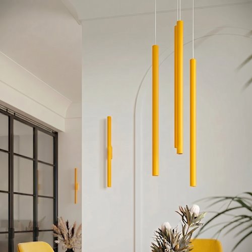 Kinkiet ścienny mini tuba góra-dół Pastelo 2xG9 żółty