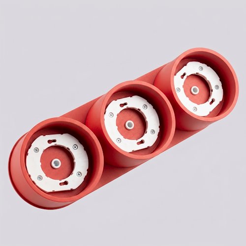 Lampa sufitowa potrójna tuba Modo 3xGx53 czerwony