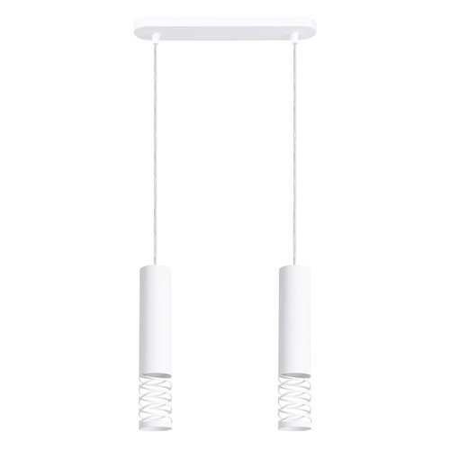 Lampa wisząca podwójna Lami 2xGU10 listwa biała