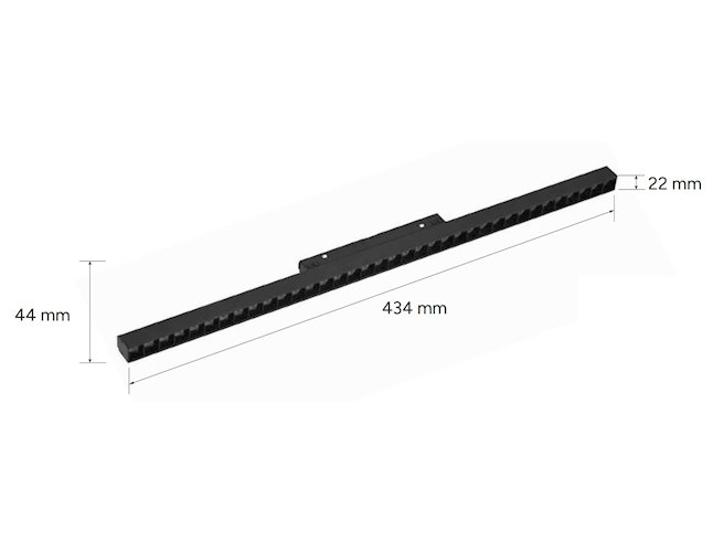 Lampa magnetyczna Grille Genesis czarna 24W 44cm 3CCT