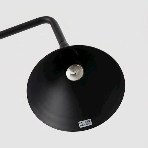 Lampa biurkowa ze stożkowym kloszem Nox 1xE14 czarna
