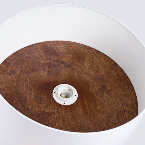 Lampa sufitowa drewniana Telesto 1xE27 biały/ciemny brąz