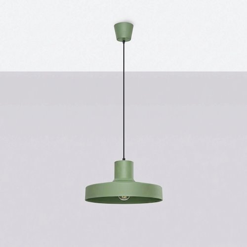 Lampa wisząca klasyczna Bilo 1xE27 szałwiowa