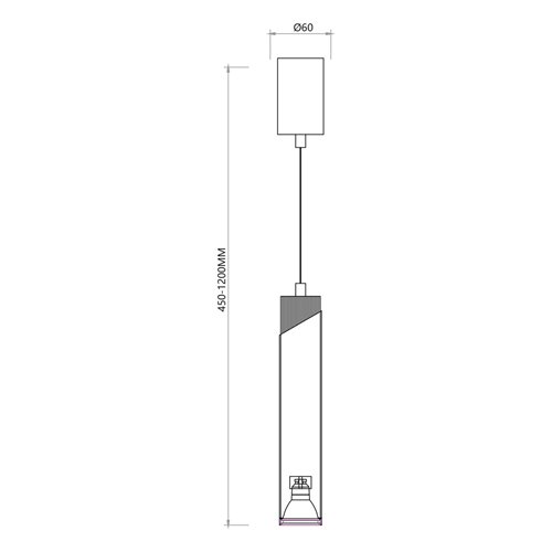 Lampa wisząca Neo cylinder 1xGU10 biały-chrom