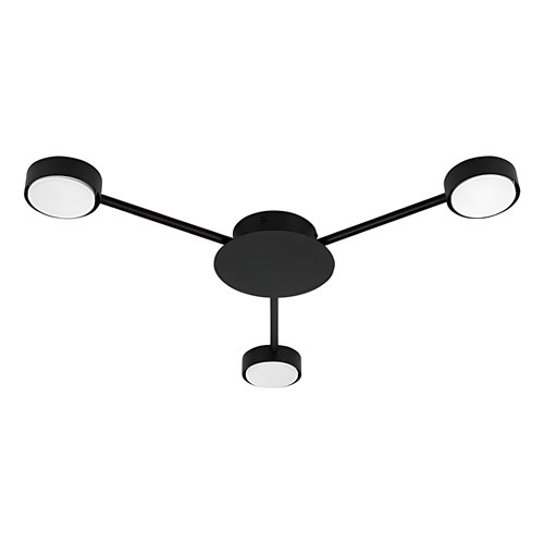 Lampa sufitowa trójramienna Moren 3xGX53 65cm czarna