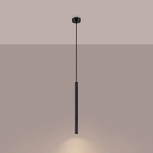 Lampa wisząca cienka tuba Arche 1xG9 czarna