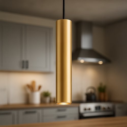Lampa wisząca złoty cylinder Genesis 1xGU10