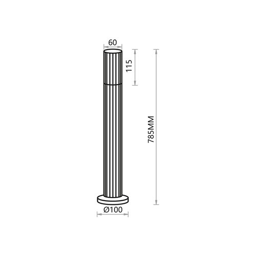 Lampa ogrodowa stojąca Vertical 1xGU10 79cm czarna