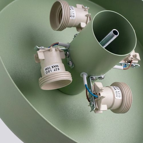 Lampa sufitowa okrągła Omiq 4xE27 szałwiowa