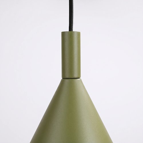Lampa wisząca stożkowy klosz Nox 25cm 1xE27 zielona oliwka