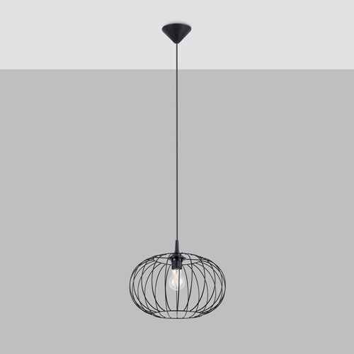 Lampa wisząca druciana TSUNO 1xE27 czarna