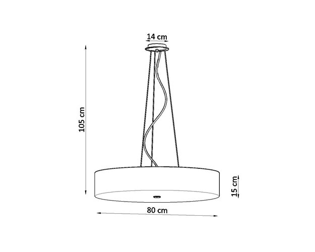 Lampa wisząca SKALA okrągła 80 cm 6xE27 biała