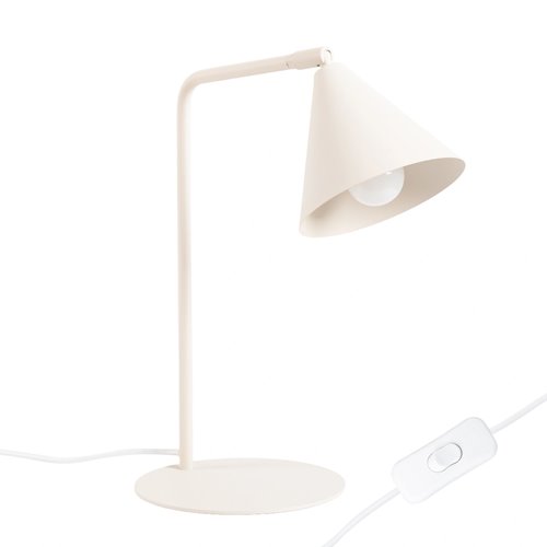 Lampa biurkowa ze stożkowym kloszem Nox 1xE14 beżowa