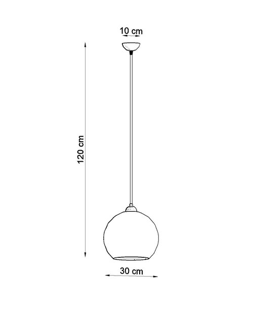 Lampa wisząca żółta kula BALL 1xE27