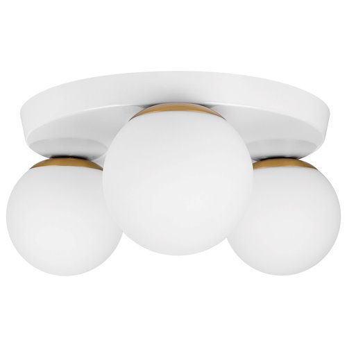 Lampa sufitowa okrągła mleczne kule Bali 3xE27 biała