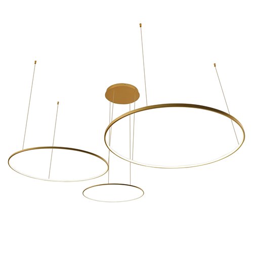 Nowoczesna lampa wisząca okręgi 20-40-60 cm 77W złota