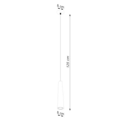 Lampa wisząca betonowa Electra 1xGU10 czarna
