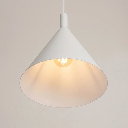 Lampa wisząca stożkowy klosz Nox 25cm 1xE27 biała