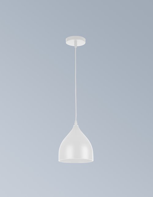 Lampa wisząca pojedyncza E27 Puro biała