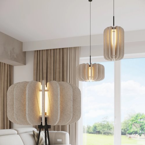 Lampa wisząca filcowa Mula 27cm 1xE27 beżowa